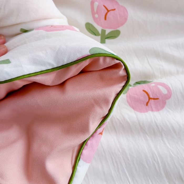 91家纺网 家纺一手货源 找家纺 默忆 2026新款水洗棉双层纱夏被夏凉被空调被被子被芯 曼塔玫瑰