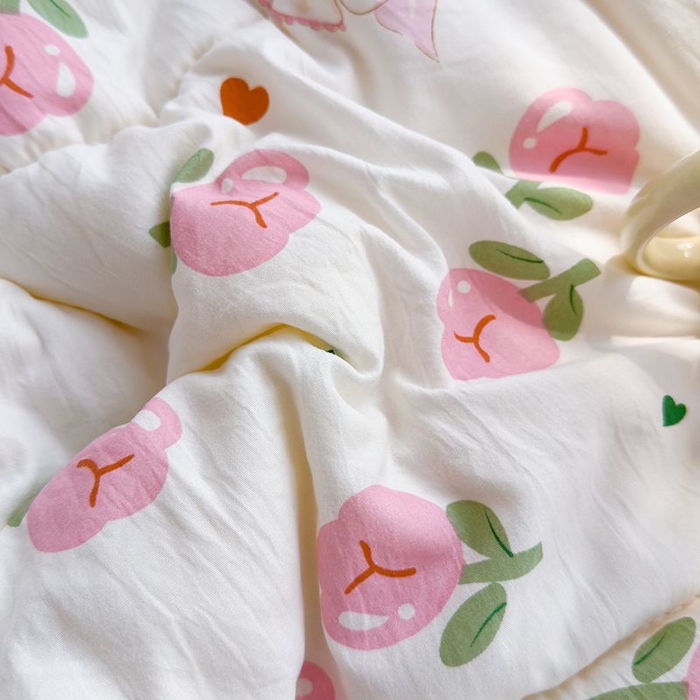 91家纺网 家纺一手货源 找家纺 默忆 2026新款水洗棉双层纱夏被夏凉被空调被被子被芯 曼塔玫瑰