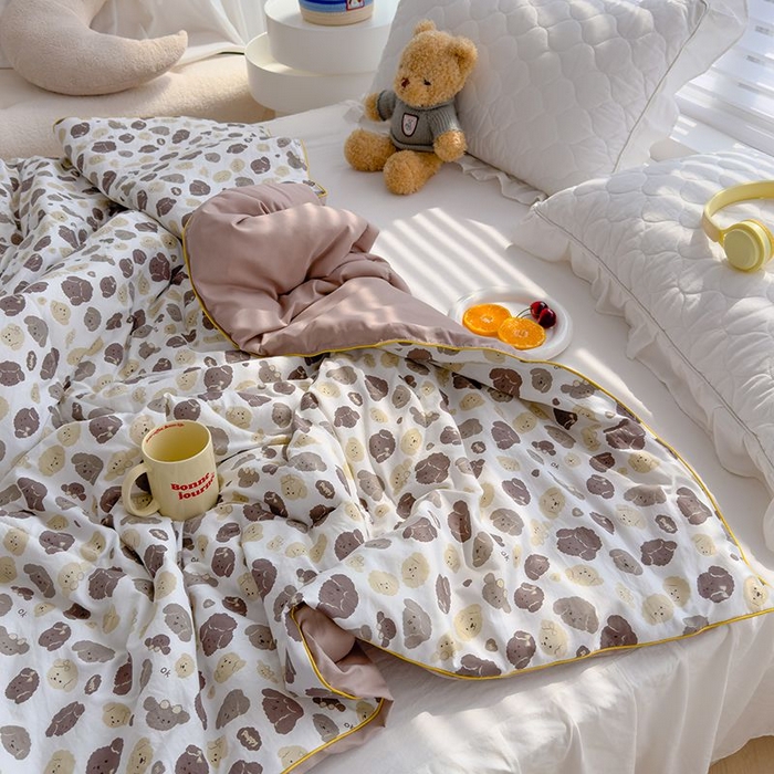 91家纺网 家纺一手货源 找家纺 默忆 2026新款水洗棉双层纱夏被夏凉被空调被被子被芯 萌萌狗