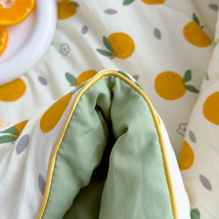 91家纺网 家纺一手货源 找家纺 默忆 2026新款水洗棉双层纱夏被夏凉被空调被被子被芯 小橘子