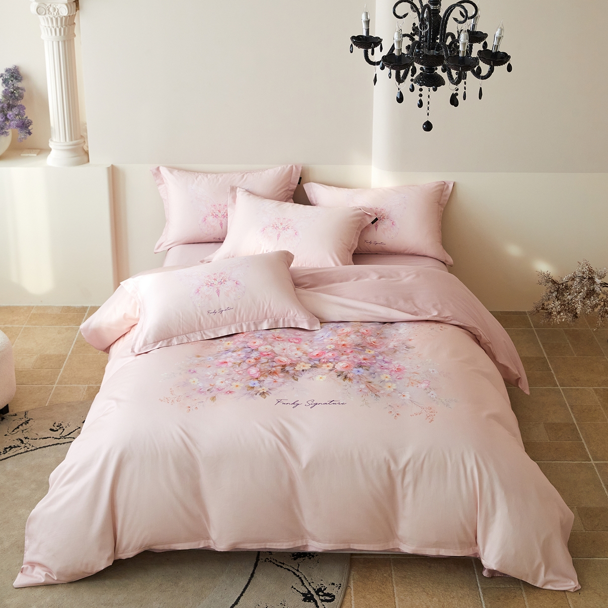 91家纺网 家纺一手货源 找家纺 （总）梧桐树 2026新款60长绒棉平网大版系列四件套