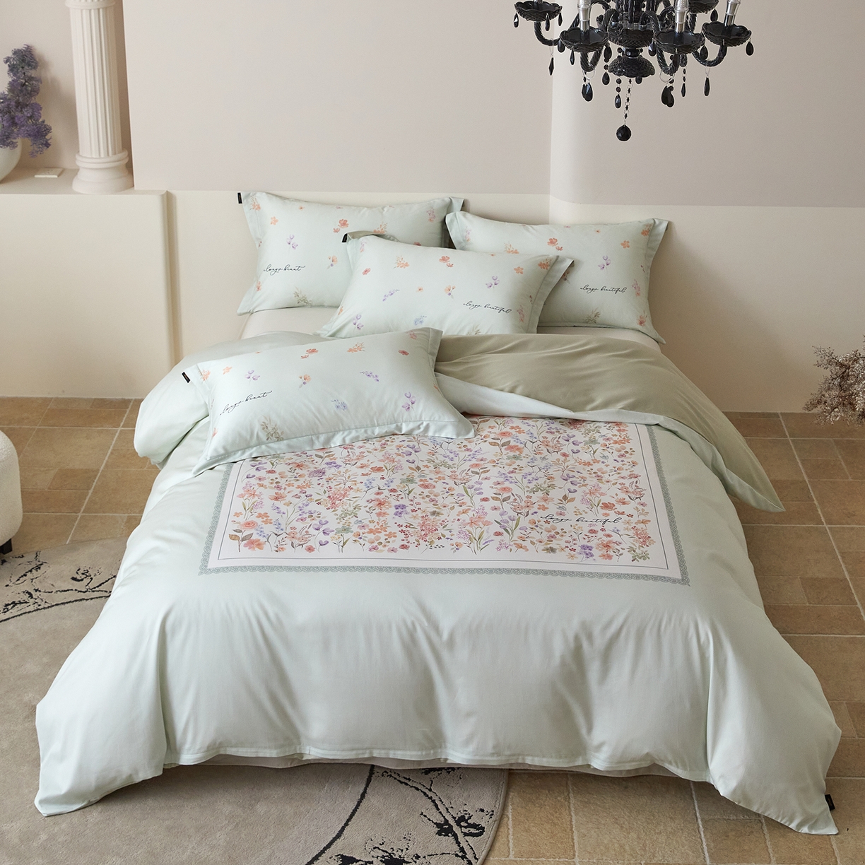 91家纺网 家纺一手货源 找家纺 （总）梧桐树 2026新款60长绒棉平网大版系列四件套