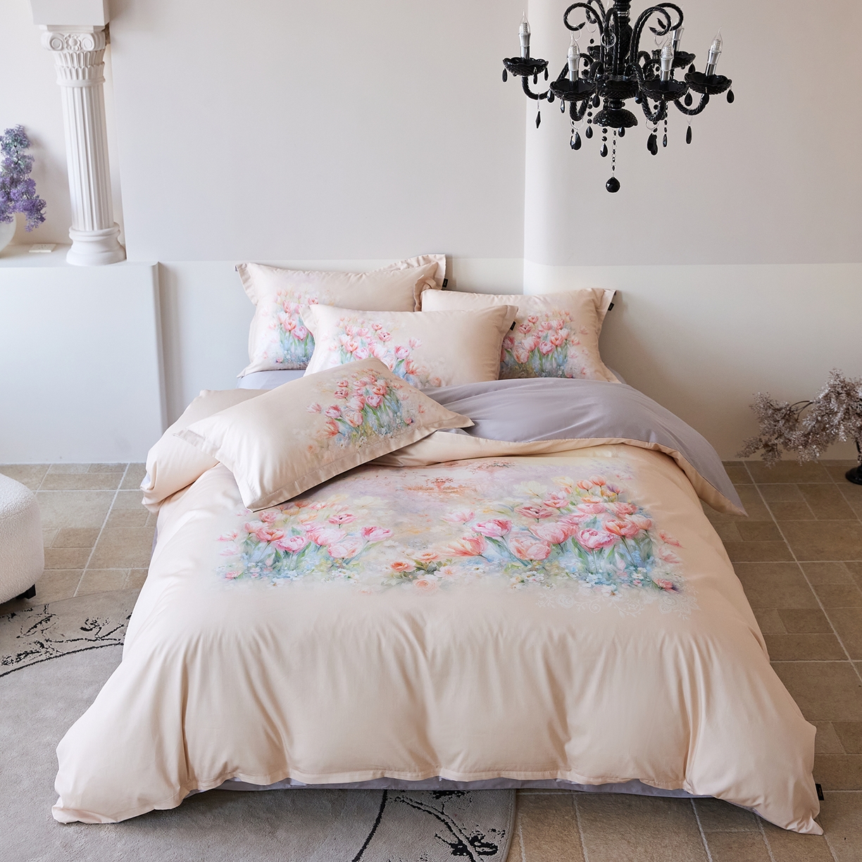 91家纺网 家纺一手货源 找家纺 （总）梧桐树 2026新款60长绒棉平网大版系列四件套