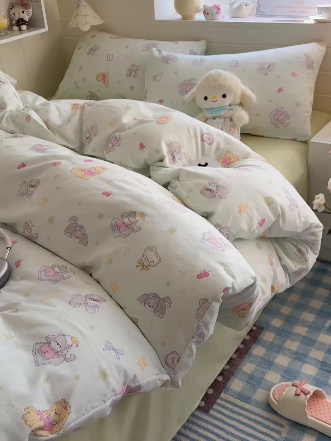 91家纺网 家纺一手货源 找家纺 （总）罗亿家纺 2026年新款泡芙水洗棉双层纱四件套