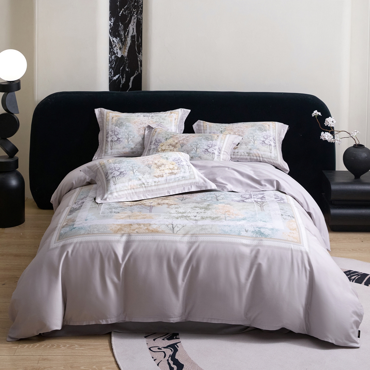 91家纺网 家纺一手货源 找家纺 （总）梧桐树 2026新款60长绒棉平网大版系列四件套