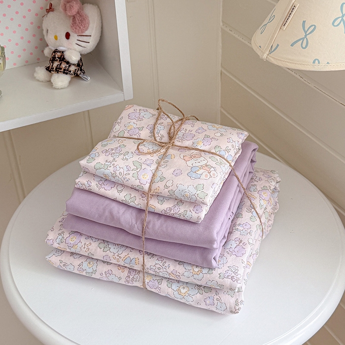 91家纺网 家纺一手货源 找家纺 罗亿家纺 2026年新款泡芙水洗棉双层纱四件套 爱丽丝