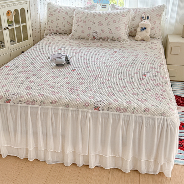 91家纺网 家纺一手货源 找家纺 （总）奥裕家纺 2026新款印花凉感云母凉感冰豆豆席床裙席凉席席子