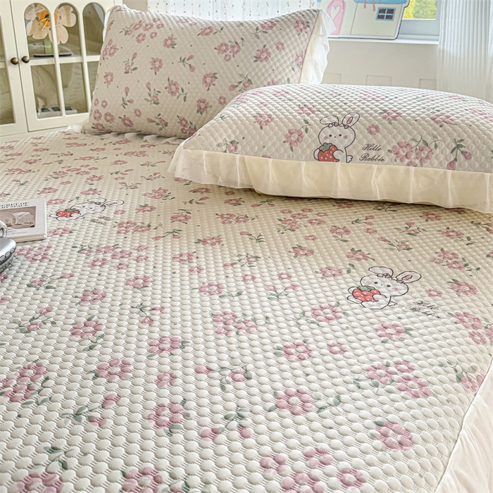 91家纺网 家纺一手货源 找家纺 （总）奥裕家纺 2026新款印花凉感云母凉感冰豆豆席床裙席凉席席子