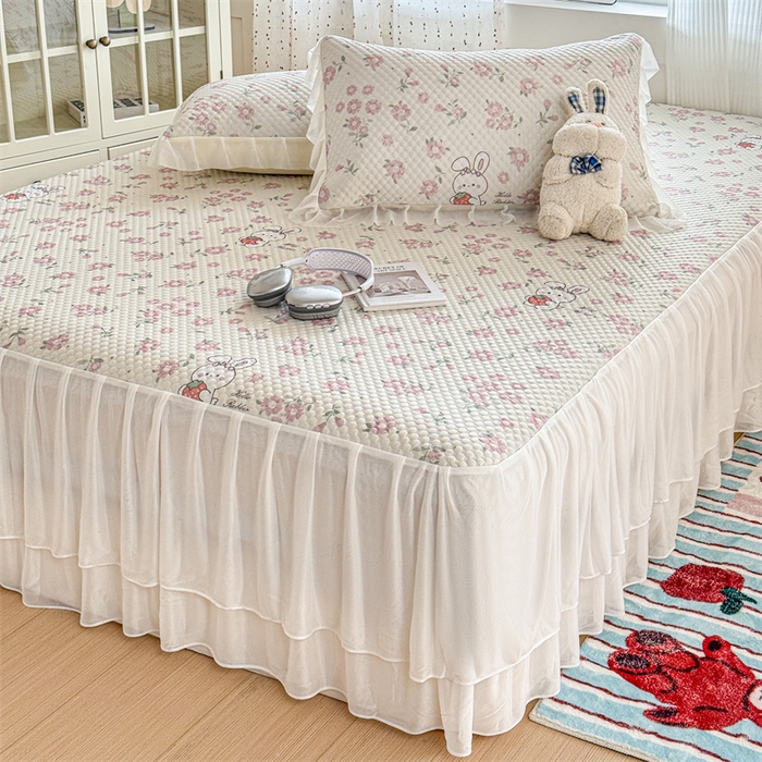 91家纺网 家纺一手货源 找家纺 （总）奥裕家纺 2026新款印花凉感云母凉感冰豆豆席床裙席凉席席子