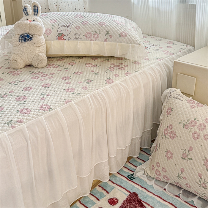 91家纺网 家纺一手货源 找家纺 （总）奥裕家纺 2026新款印花凉感云母凉感冰豆豆席床裙席凉席席子