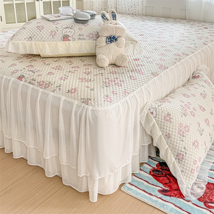 91家纺网 家纺一手货源 找家纺 （总）奥裕家纺 2026新款印花凉感云母凉感冰豆豆席床裙席凉席席子