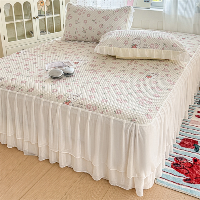 91家纺网 家纺一手货源 找家纺 （总）奥裕家纺 2026新款印花凉感云母凉感冰豆豆席床裙席凉席席子