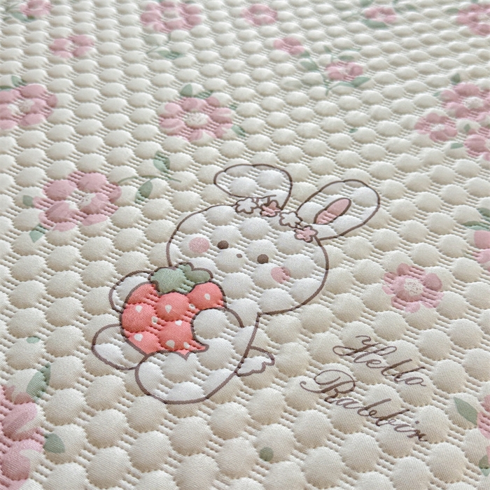 91家纺网 家纺一手货源 找家纺 （总）奥裕家纺 2026新款印花凉感云母凉感冰豆豆席床裙席凉席席子