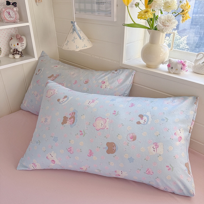 91家纺网 家纺一手货源 找家纺 罗亿家纺 2026年新款泡芙水洗棉双层纱四件套 宠物乐园