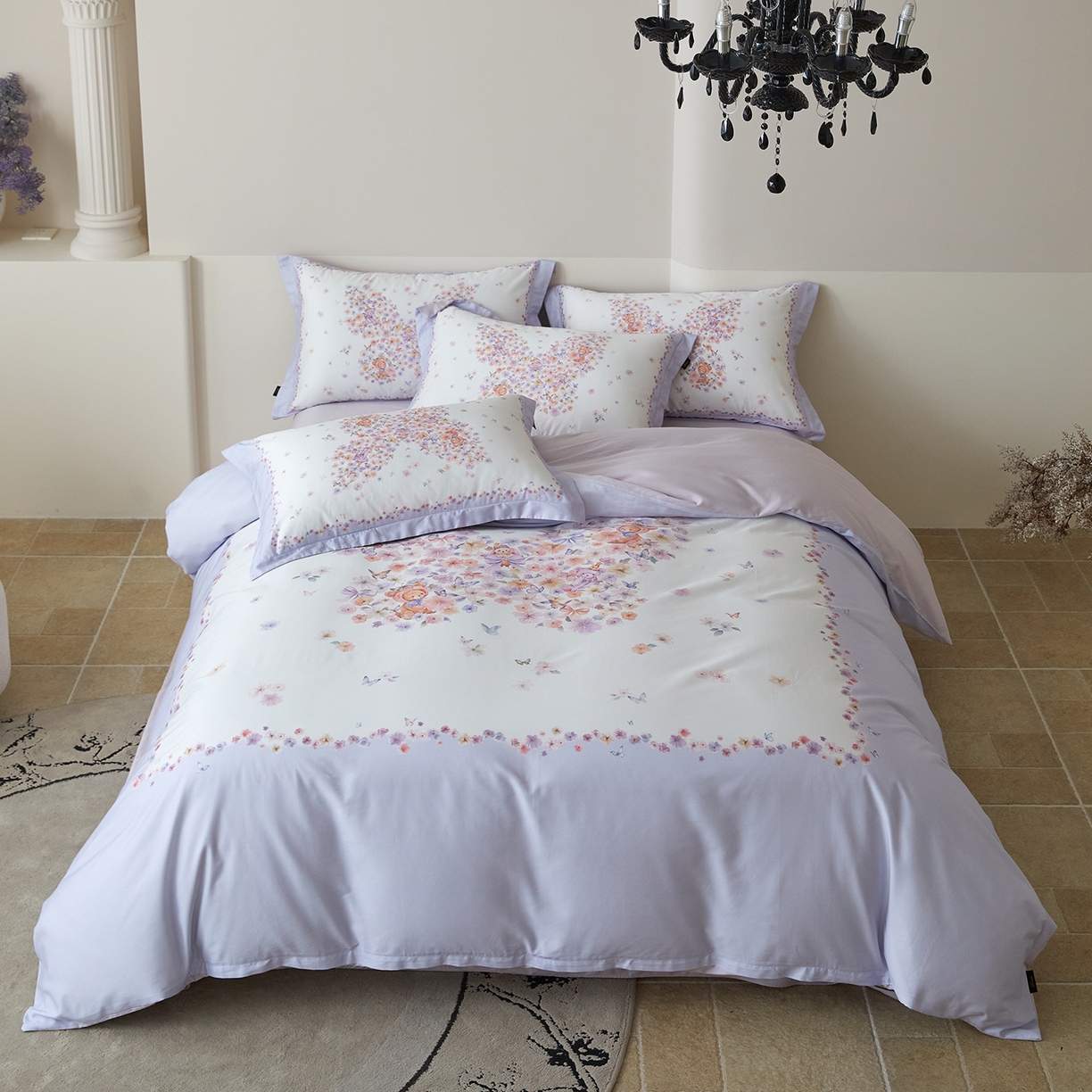 91家纺网 家纺一手货源 找家纺 （总）梧桐树 2026新款60长绒棉平网大版系列四件套