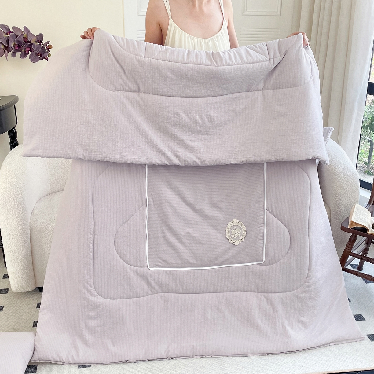 91家纺网 家纺一手货源 找家纺 （总）番茄+ 2026新款法式极简抱枕被