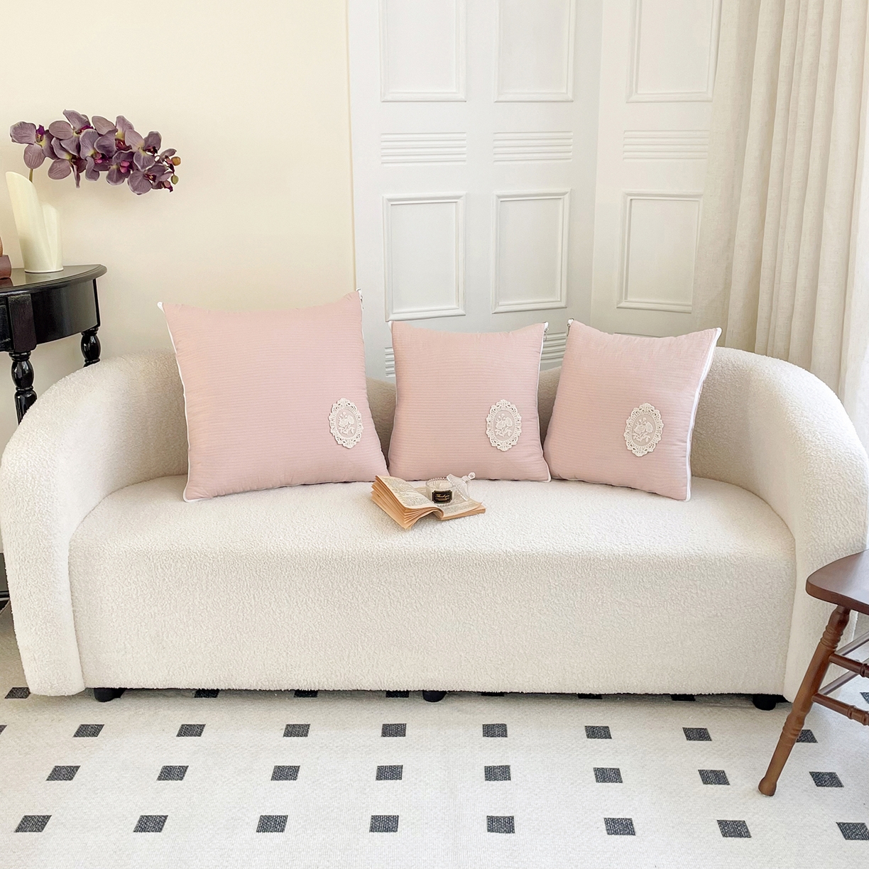 91家纺网 家纺一手货源 找家纺 番茄+ 2026新款法式极简抱枕被 法式极简—蜜桃粉