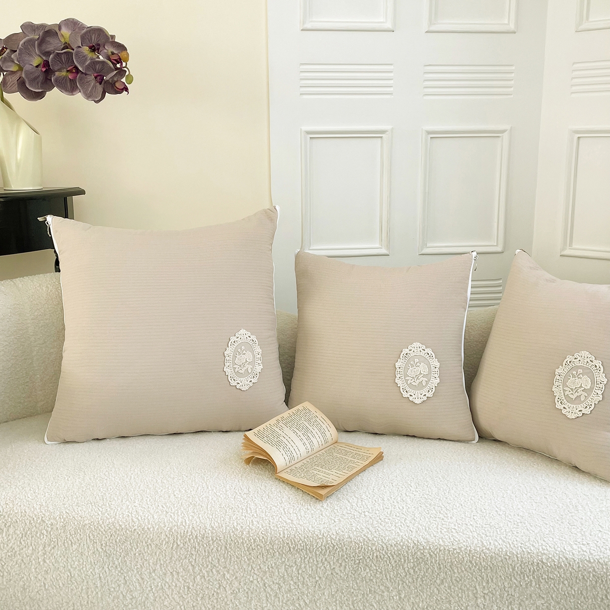 91家纺网 家纺一手货源 找家纺 番茄+ 2026新款法式极简抱枕被 法式极简—奶茶