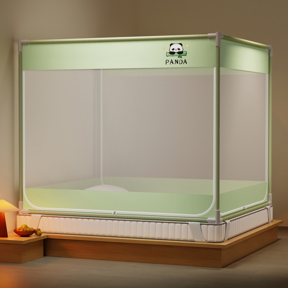 91家纺网 家纺一手货源 找家纺 （总）初心家纺 2026新款外穿杆坐床防摔蚊帐-场景一