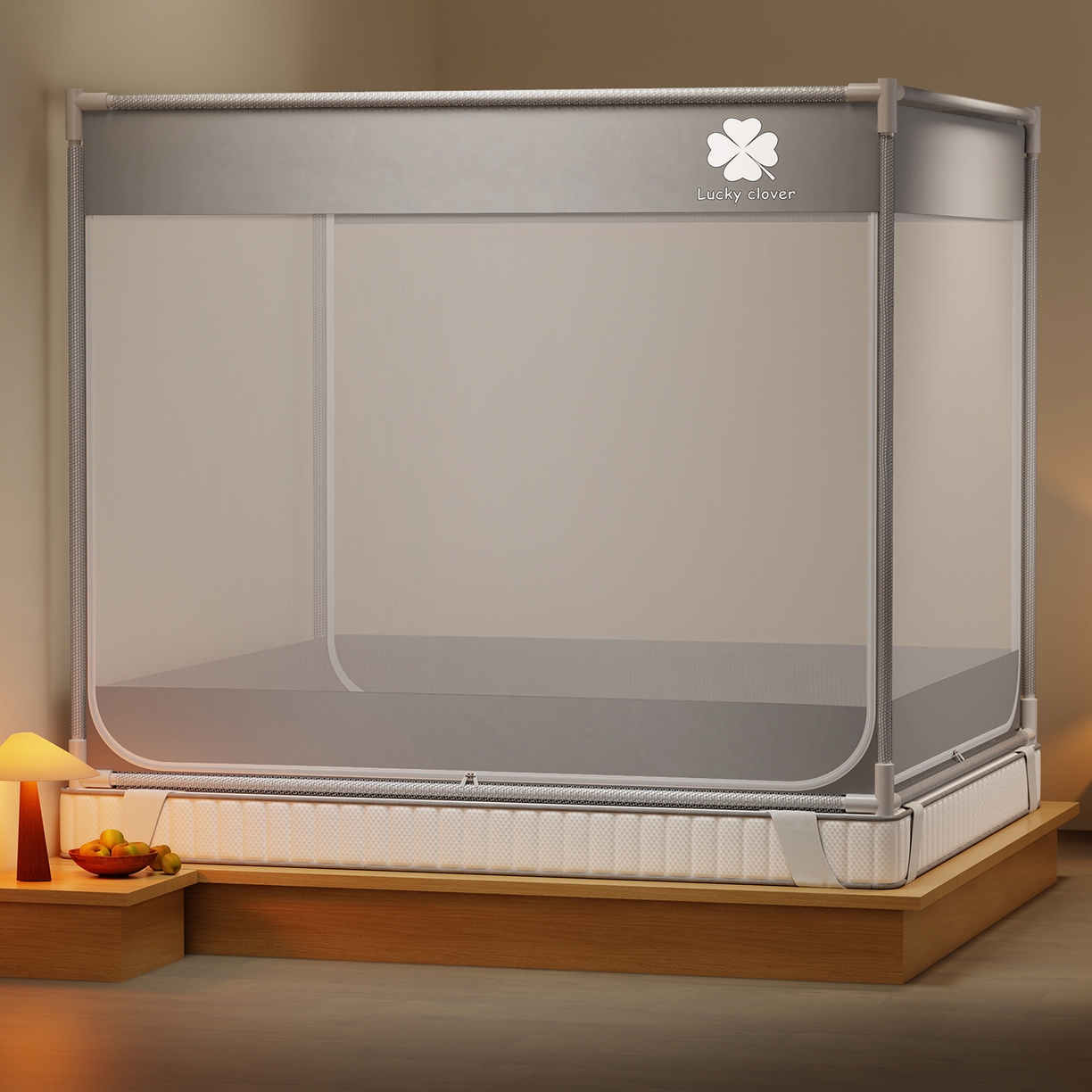 91家纺网 家纺一手货源 找家纺 （总）初心家纺 2026新款外穿杆坐床防摔蚊帐-场景一