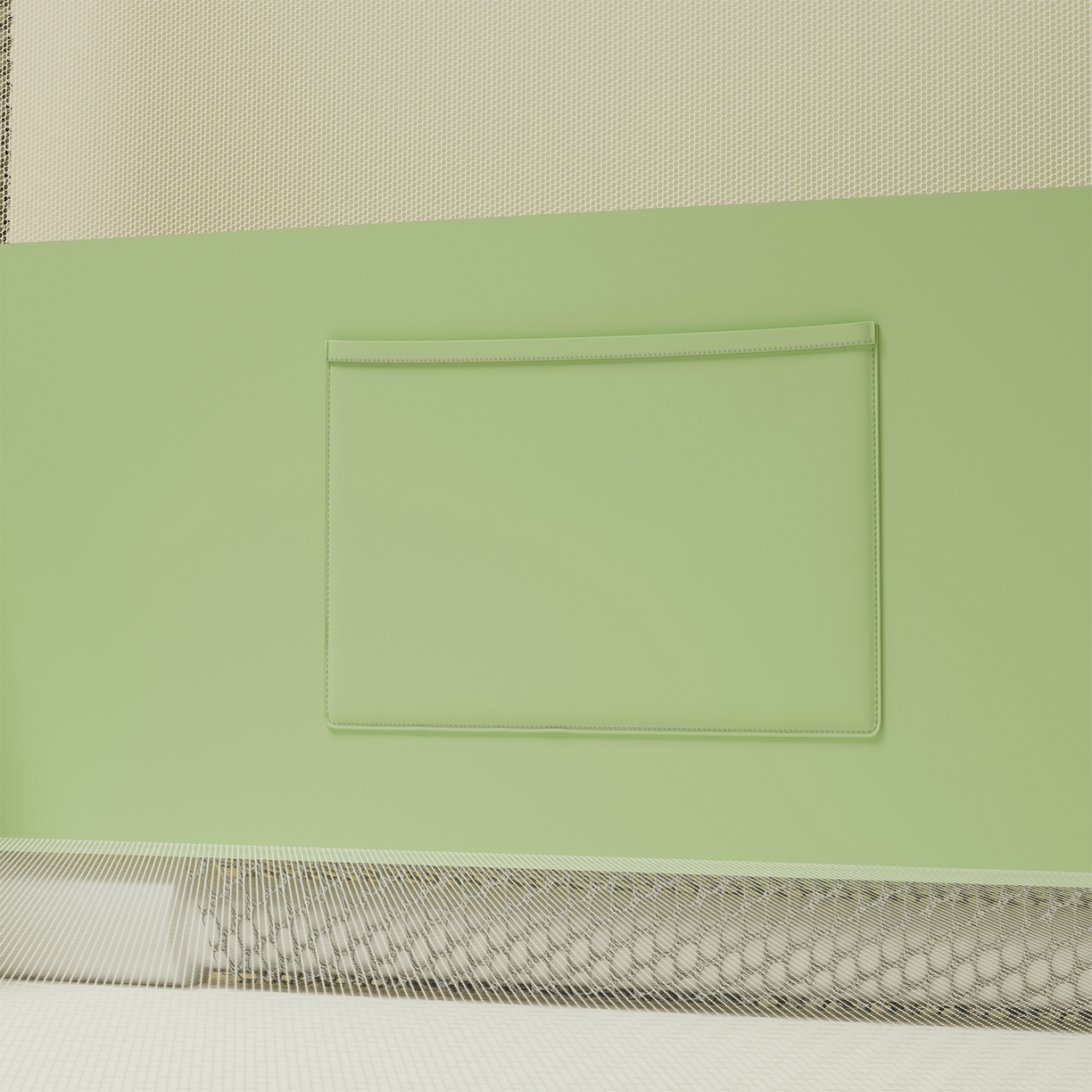 91家纺网 家纺一手货源 找家纺 初心家纺 2026新款外穿杆坐床防摔蚊帐-场景一 绿-熊猫