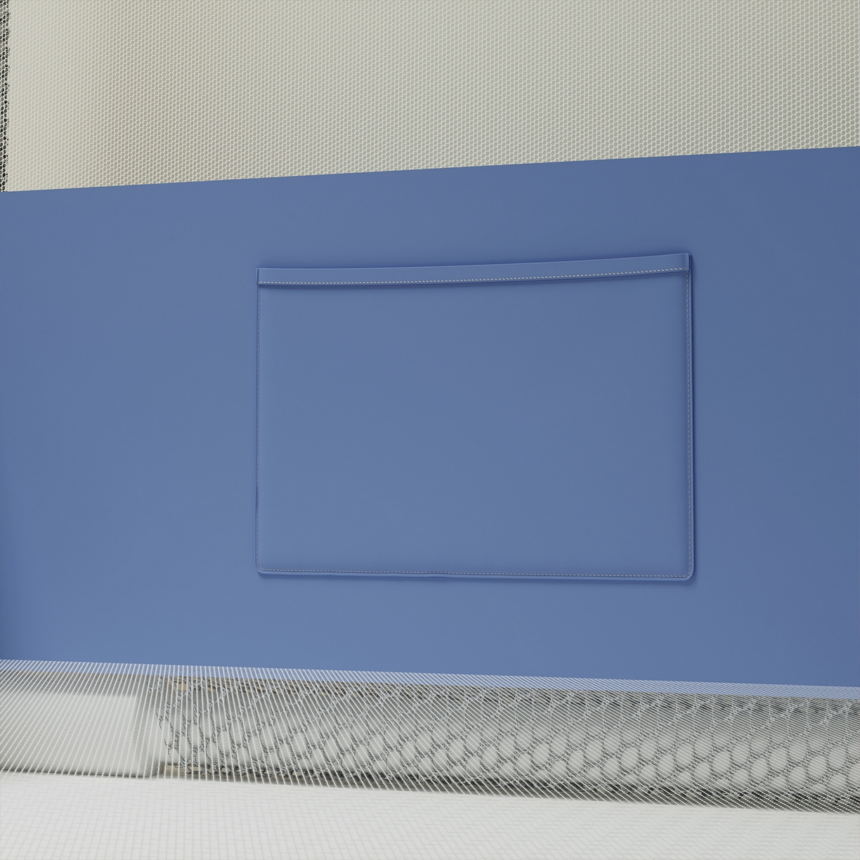 91家纺网 家纺一手货源 找家纺 初心家纺 2026新款外穿杆坐床防摔蚊帐-场景一 蓝-字母