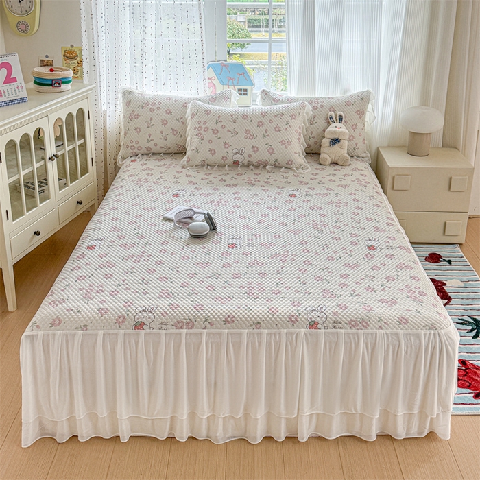 91家纺网 家纺一手货源 找家纺 （总）奥裕家纺 2026新款印花凉感云母凉感冰豆豆席床裙席凉席席子