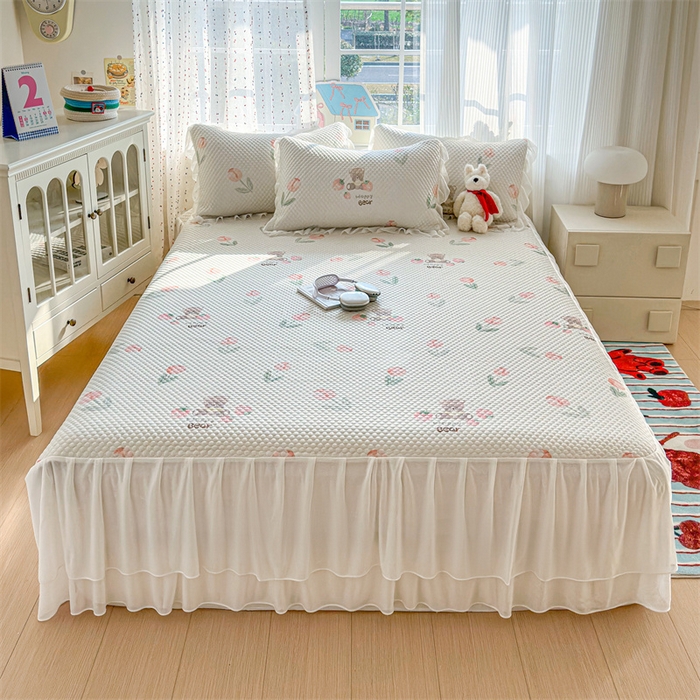 91家纺网 家纺一手货源 找家纺 （总）奥裕家纺 2026新款印花凉感云母凉感冰豆豆席床裙席凉席席子