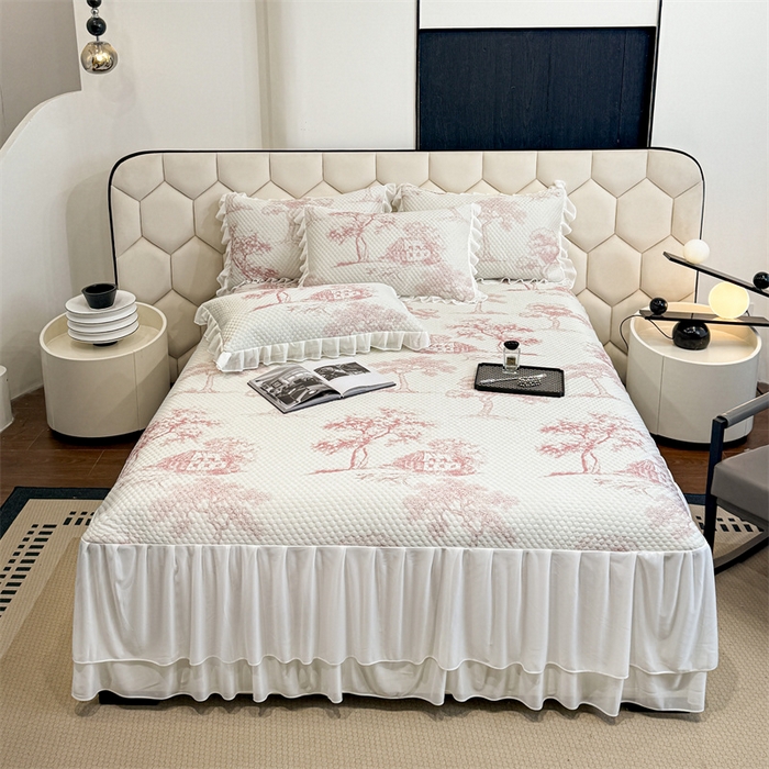 91家纺网 家纺一手货源 找家纺 （总）奥裕家纺 2026新款印花凉感云母凉感冰豆豆席床裙席凉席席子