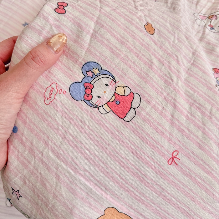 91家纺网 家纺一手货源 找家纺 罗亿家纺 2026年新款泡芙水洗棉双层纱四件套 兔耳朵kt