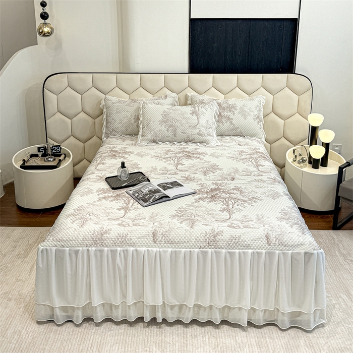 91家纺网 家纺一手货源 找家纺 （总）奥裕家纺 2026新款印花凉感云母凉感冰豆豆席床裙席凉席席子