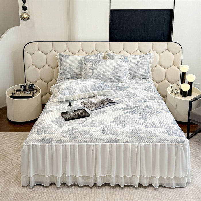 91家纺网 家纺一手货源 找家纺 （总）奥裕家纺 2026新款印花凉感云母凉感冰豆豆席床裙席凉席席子