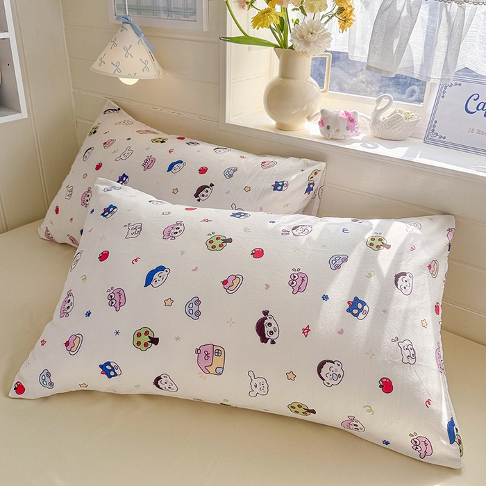 91家纺网 家纺一手货源 找家纺 罗亿家纺 2026年新款泡芙水洗棉双层纱四件套 小新日记