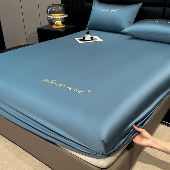 91家纺网 家纺一手货源 找家纺 （总）利欧 2026新款水洗真丝-LI利-单床笠床笠三件套