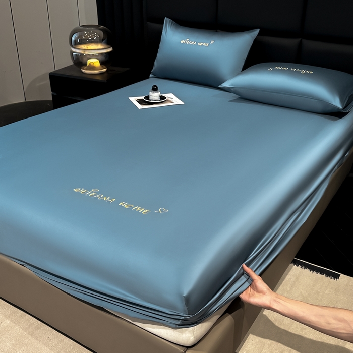 91家纺网 家纺一手货源 找家纺 （总）利欧 2026新款水洗真丝-LI利-单床笠床笠三件套