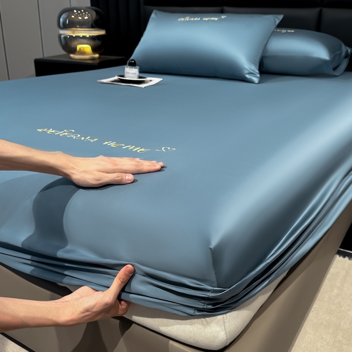 91家纺网 家纺一手货源 找家纺 （总）利欧 2026新款水洗真丝-LI利-单床笠床笠三件套