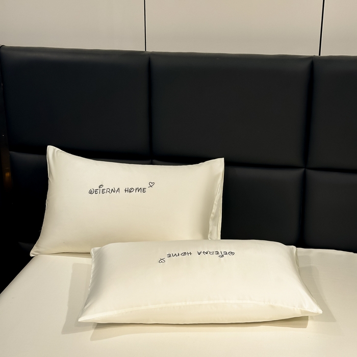 91家纺网 家纺一手货源 找家纺 利欧 2026新款水洗真丝-LI利-单床笠床笠三件套 利-象牙白