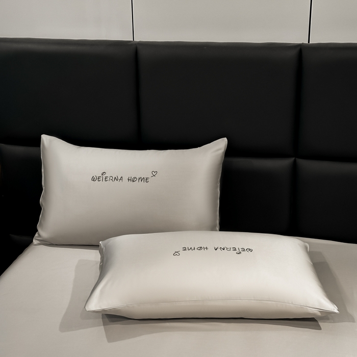 91家纺网 家纺一手货源 找家纺 利欧 2026新款水洗真丝-LI利-单床笠床笠三件套 利-胚芽灰