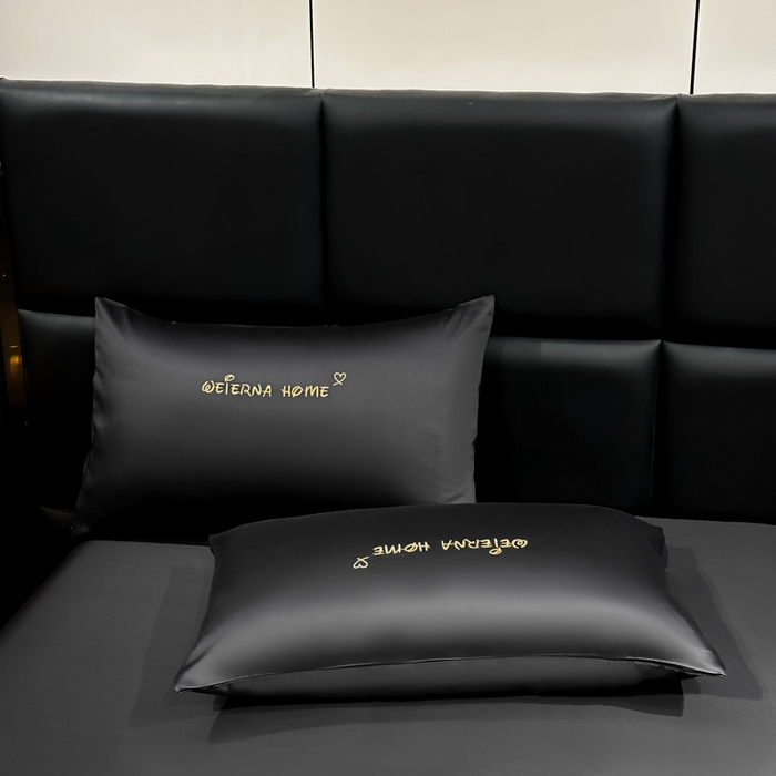 91家纺网 家纺一手货源 找家纺 利欧 2026新款水洗真丝-LI利-单床笠床笠三件套 利-高级灰（深图）