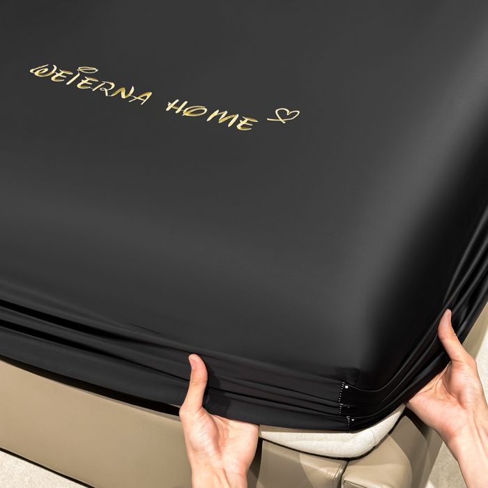 91家纺网 家纺一手货源 找家纺 利欧 2026新款水洗真丝-LI利-单床笠床笠三件套 利-高级灰（深图）