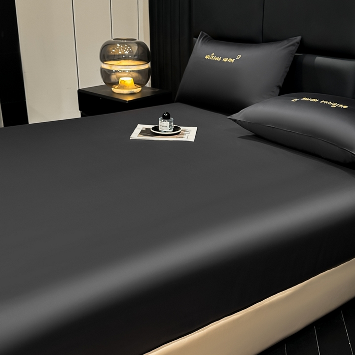 91家纺网 家纺一手货源 找家纺 利欧 2026新款水洗真丝-LI利-单床笠床笠三件套 利-高级灰（深图）