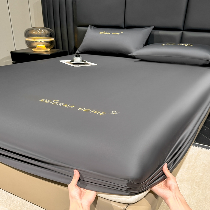 利欧 2026新款水洗真丝-LI利-单床笠床笠三件套 利-高级灰