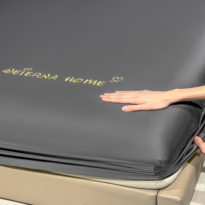 91家纺网 家纺一手货源 找家纺 利欧 2026新款水洗真丝-LI利-单床笠床笠三件套 利-高级灰