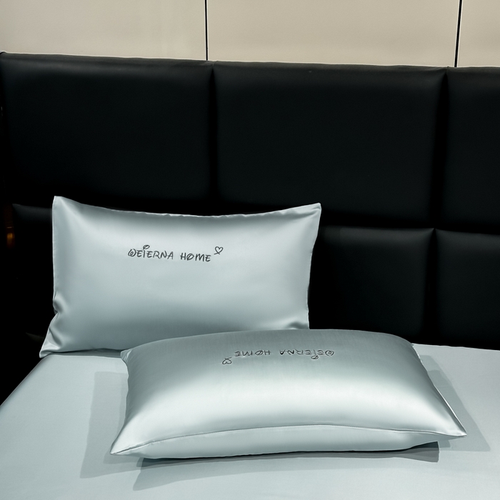 91家纺网 家纺一手货源 找家纺 利欧 2026新款水洗真丝-LI利-单床笠床笠三件套 利-浅银灰