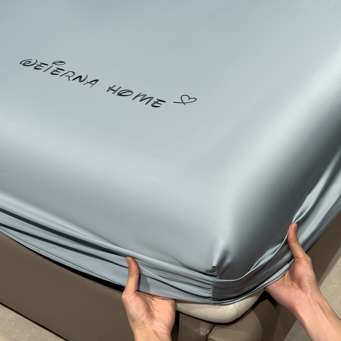 91家纺网 家纺一手货源 找家纺 利欧 2026新款水洗真丝-LI利-单床笠床笠三件套 利-浅银灰