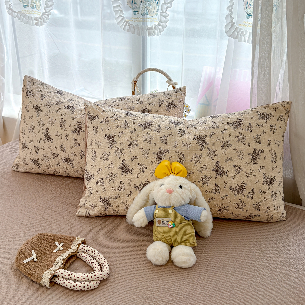 91家纺网 家纺一手货源 找家纺 竹合家纺 2026春夏新品高克重A类泡芙纱泡泡皱皱纱四件套 暮野