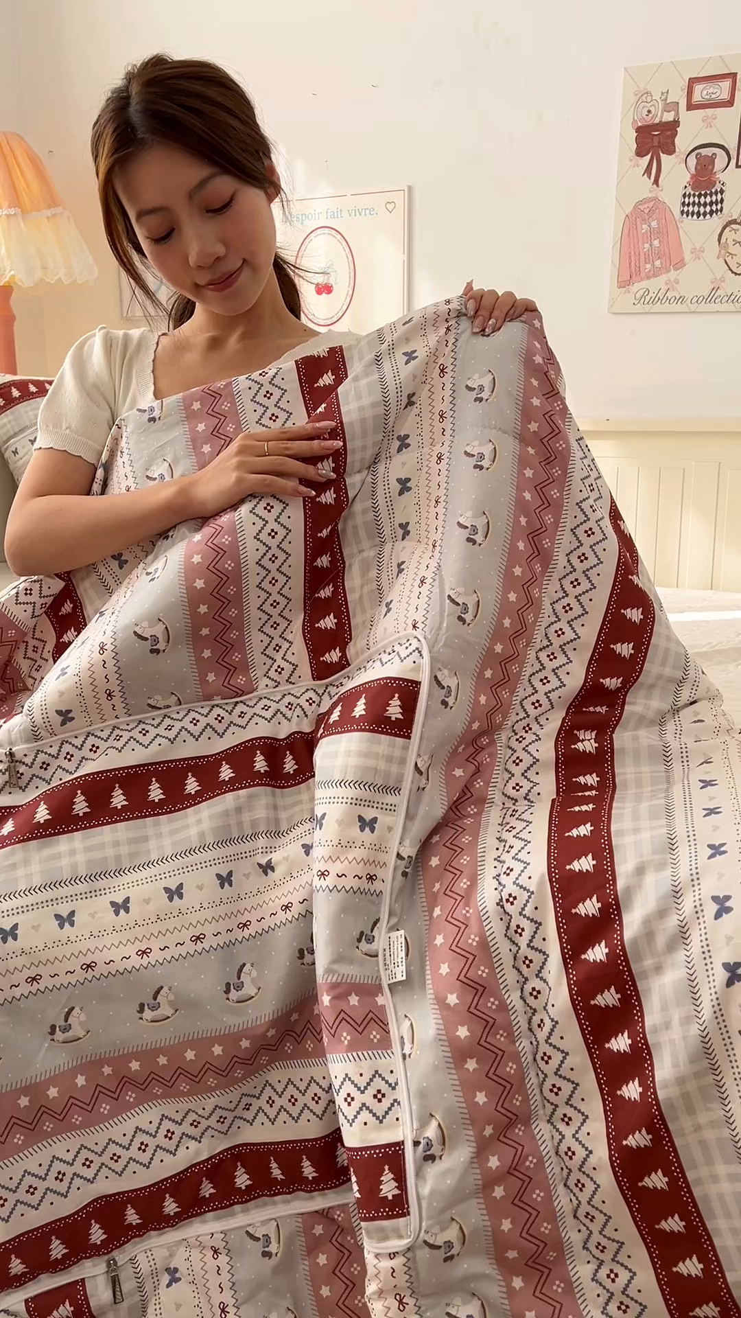 91家纺网 家纺一手货源 找家纺 （总）番茄+ 2026新款全棉纯棉13070小清新卡通全棉系列抱枕被