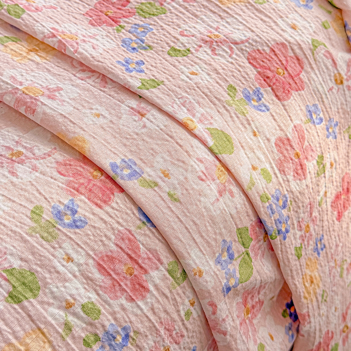 91家纺网 家纺一手货源 找家纺 仟人梦 2026新款云感双层纱印花单床单床单单件 云之瑶