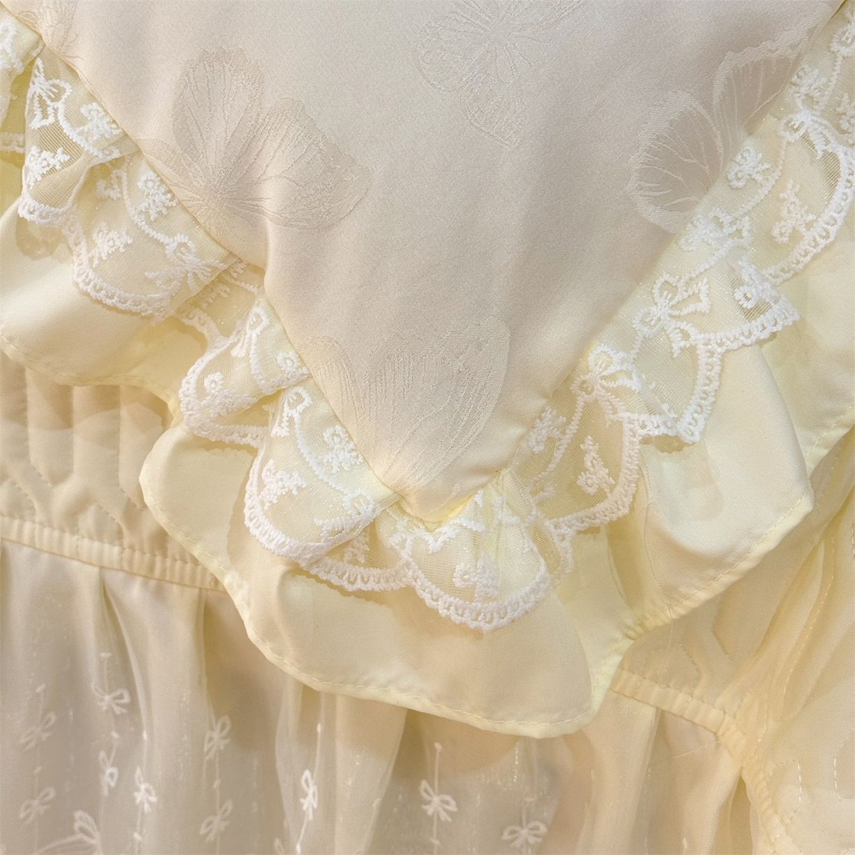 91家纺网 家纺一手货源 找家纺 （总）优贝家纺 2026春夏新款提花水洗天丝冰丝天丝韩版夹棉床盖四件套