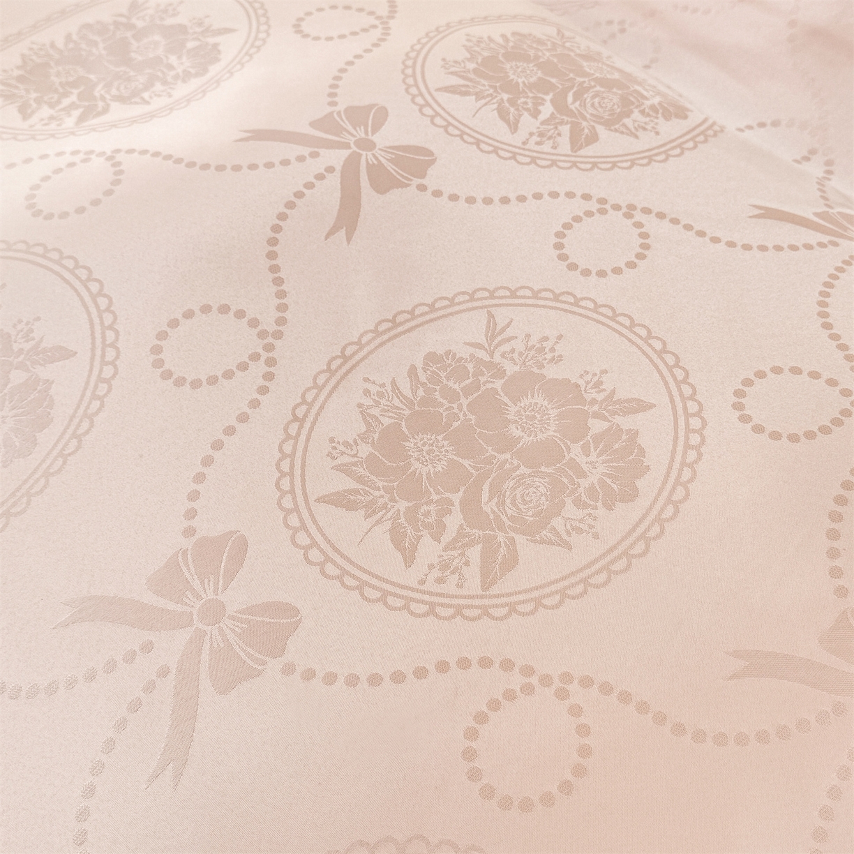 91家纺网 家纺一手货源 找家纺 优贝家纺 2026春夏新款提花水洗天丝冰丝天丝韩版夹棉床盖四件套 花涧-粉玉